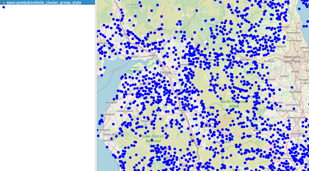 Screenshot of "Cluster group" layer